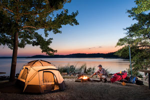 camping along the SoVa Wild Blueway