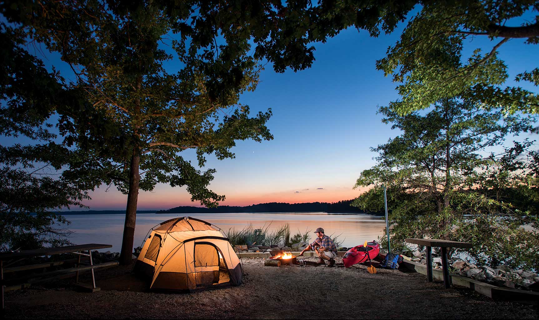 tent-camping SoVa Wild Blueway kayak